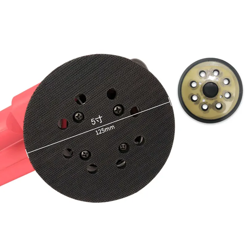 5 pollici 125 MM tampone abrasivo per Back-up a 8 fori 3/4 tampone di supporto per levigatrice a strappo per unghie per levigatrice orbitale elettrica Makita