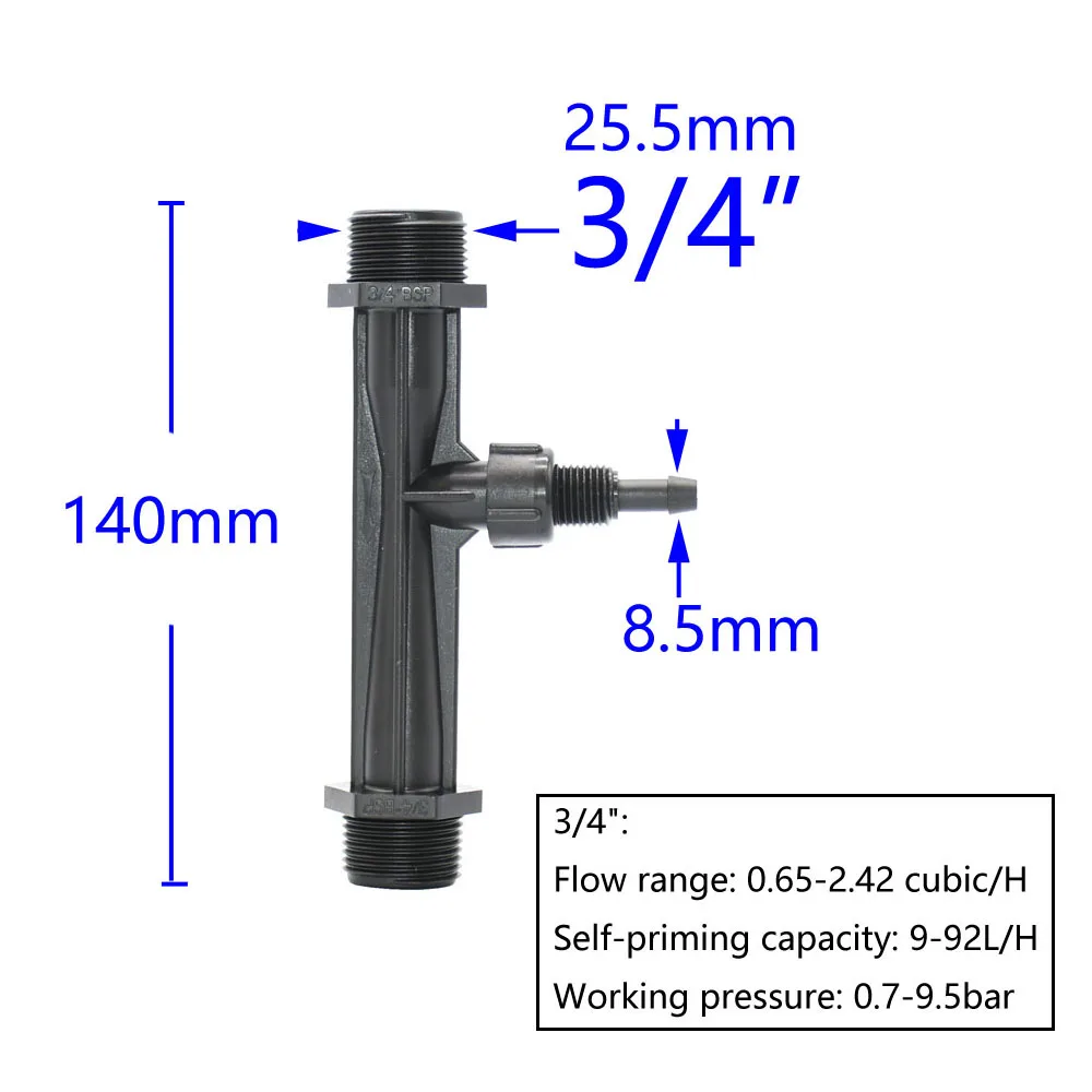 Venturi-Kit de inyector de fertilizante, herramienta de sistema de riego para agricultura y jardín, filtro de grifo, 1/2, 3/4, 1, 1,5 pulgadas, 1