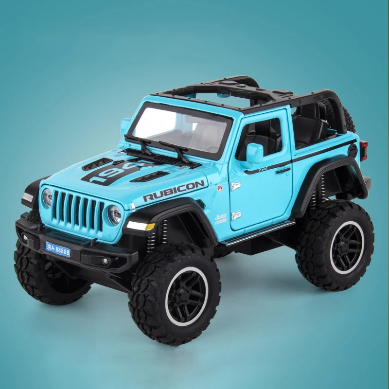 Jeeps Wrangler Rubicon-Coche de juguete para niños, vehículo de alta simulación, exquisita colección de aleación todoterreno, 1:20, 1941