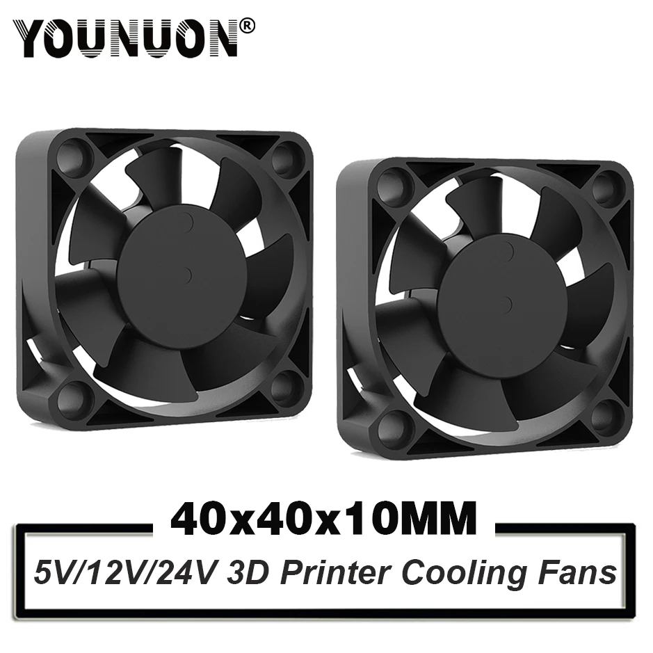 

DC 24V 12V 5V 40mm x 40mm x 10mm 2-Pin Ball Bearing Computer PC Case Cooling Fan 4010