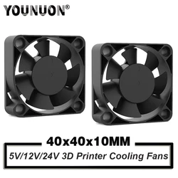 DC 24V 12V 5V 40mm x 40mm x 10mm 2-Pin Ball Bearing Computer PC Case Cooling Fan 4010