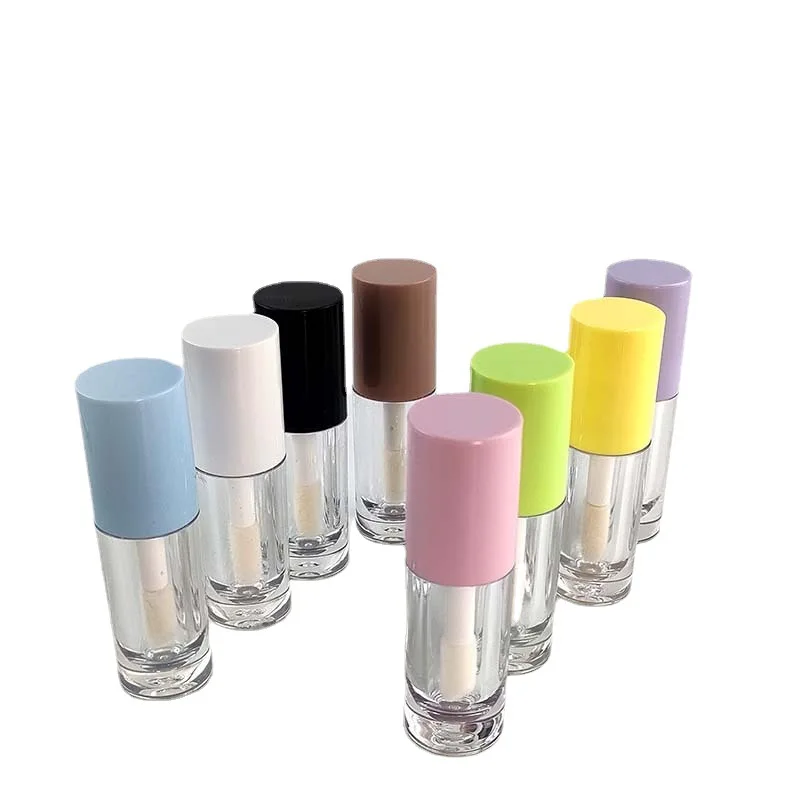 10PCS 20PCS 30PCS 50PCS 6ml Colored Lip Gloss Plastic Container/ Big Brush Tube PETG Material Corrosion Resistance Wholesale