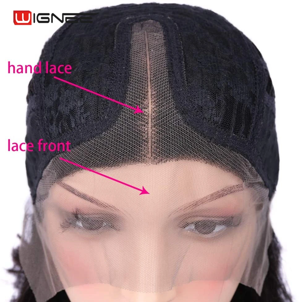 Wignee Lace Part Human Hair Bob Wig For Black Women 150% High Density Glueless Remy Brazilian Short Straight Hair Lace Human Wig