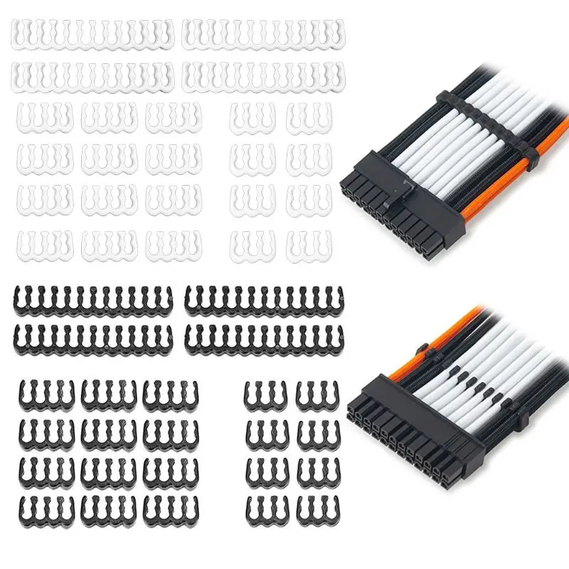 1Set 24Pin x 4 8Pin x 12 6Pin x 8 PP Cable Comb Clamp/Clip/Dresser for 3.4mm Kit 667C