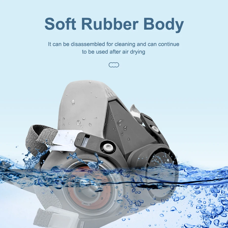 6200 Gas Respirator Half Face Dust Mask Painting Spraying Organic Chemical Filter 5N11 Work Safety Goggles for mine welding