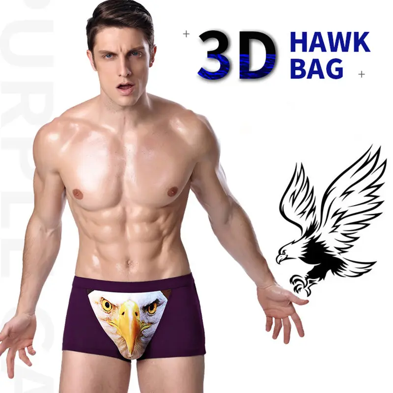 4pcs/Lot Breathable Boxers Shorts Home Pouch Underwear Men Sexy New Underpants Man Male Panties Funny Wolf Cartoon High Quality