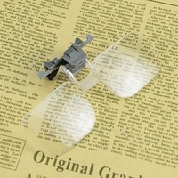 066E Practical Head-Mounted Glasses Clip-on Glass 2x Acrylic Optical Lens for Fly Tying The Old Reading Small Word