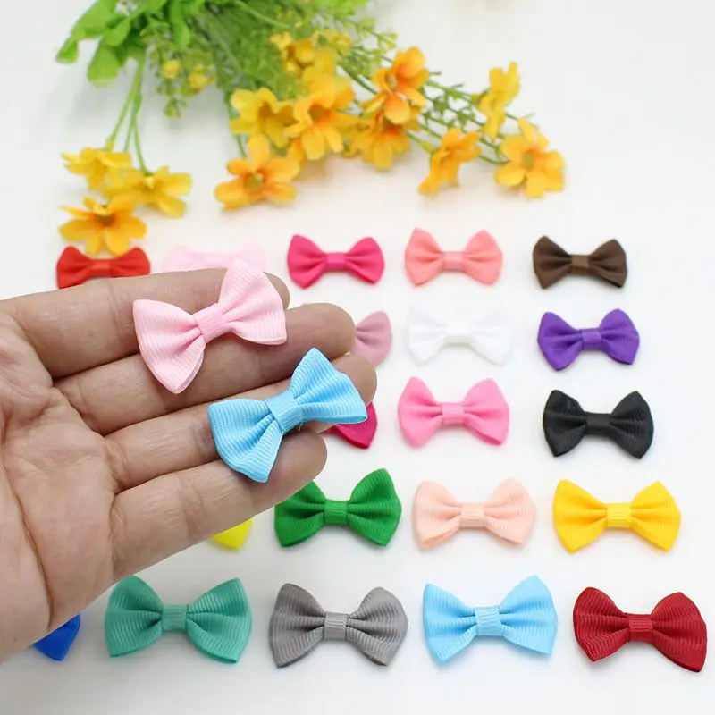 50pcs/lot 35mm*25mm Ribbon Bow Tie Baby Girl Garment Accessories Mix Fashion Bowties craft DIY accessories