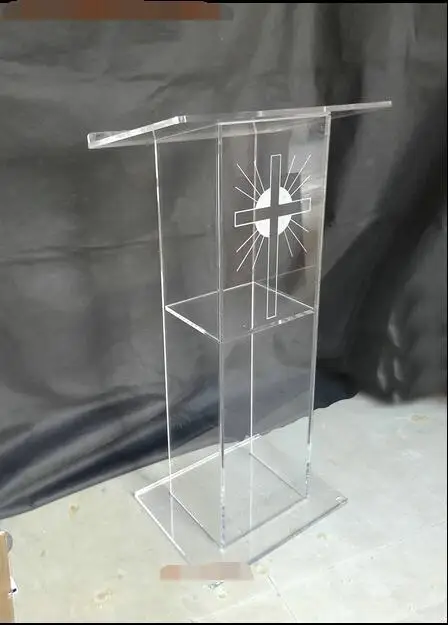 

Cheap Transparent Acrylic Podium Pulpit Lectern, Clear Plexiglass Podium, Organic Glass Church Pulpit