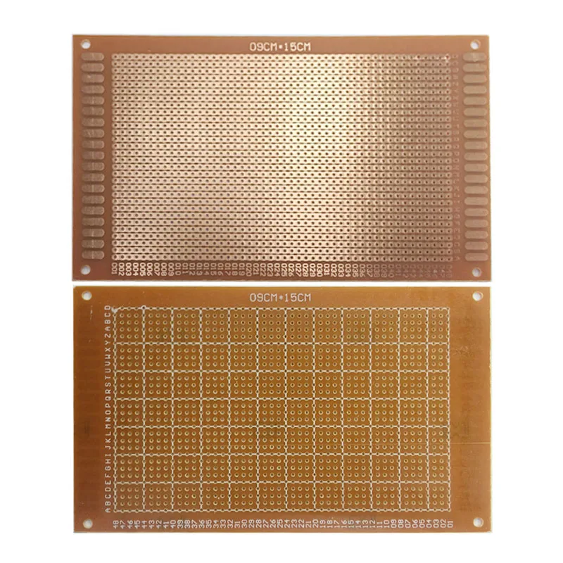 Linhas conectadas 2pcs DIY Paper Prototype PCB Universal Experiment Matrix Circuit Board Único furo 9x15cm