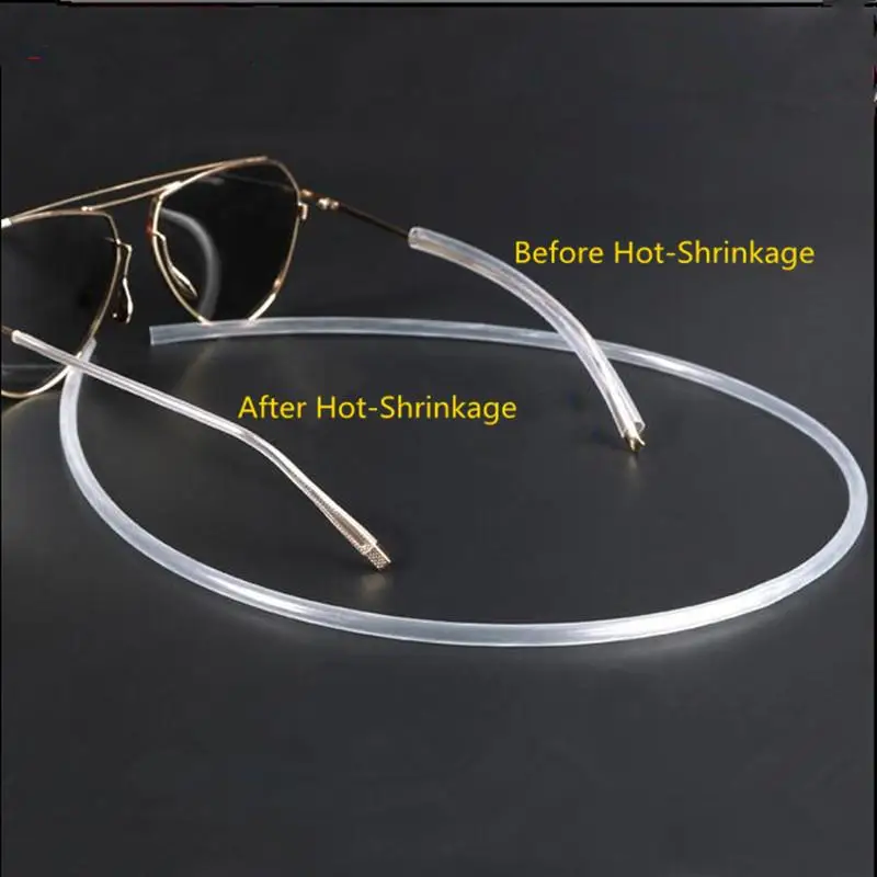 9pcs Eyeglasses Anti-Allergic Heat Shrinkable Tip Tube Cover Optical Store Accessories for Metal SunGlasses Ear Face Protection