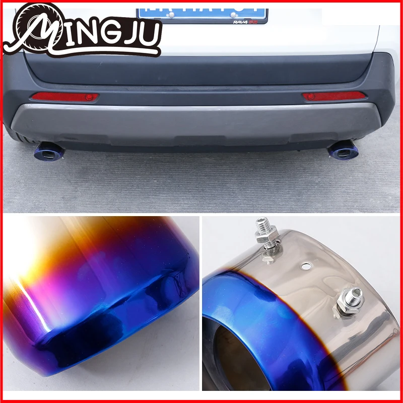 

Stainless Car Tail Pipes Exhaust Silencer Frame Cover Muffler Modification For Toyota RAV4 XA50 RAV-4 2019 2020 2021 Accessories