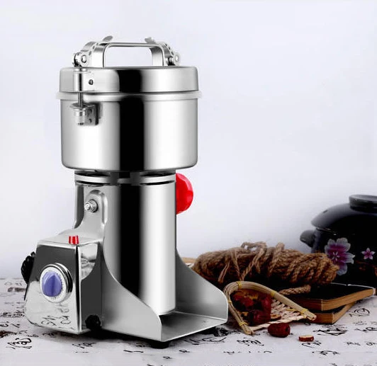 Máquina comercial de trituração elétrica de ervas secas, 2500g de capacidade, pulverizador, moedor e triturador de aço inoxidável, tipo 2500
