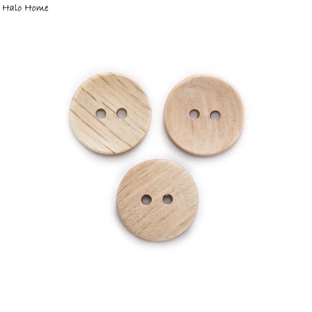 50pcs 2/4-Holes Wood Button for Sewing Scrapbooking Clothing Crafts Gift Jacket Blazer Sweaters Handwork Accessories 15-18mm