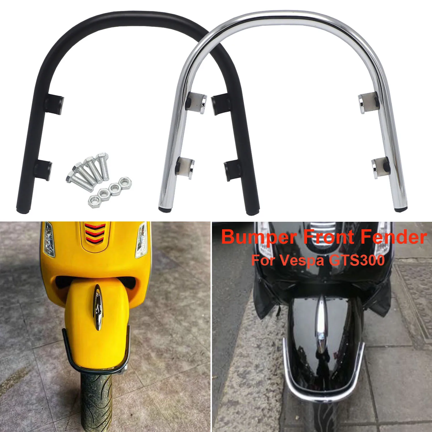 

For GTS300 GTS 300 Motorcycle Bumper Front Fender Fender Black Bumper Fender U-Bar Crash Bars