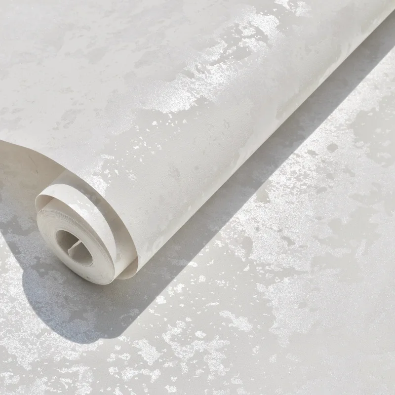 White Textured Plain Wallpaper Home Decor Modern Living Room Office Background Concrete Industrial Wall Paper Roll