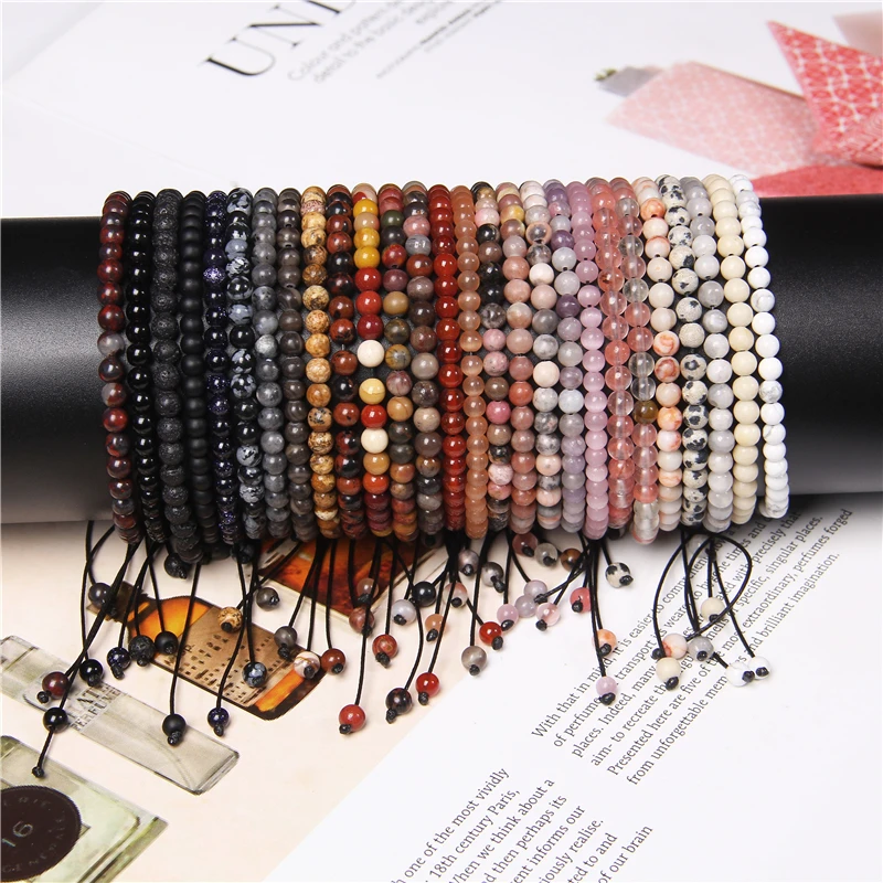 Vintage Natural Stone Bracelet Men Chakras Beads Adjustable Bracelets Wealthy Love Gift For Women Handmade Yoga Pulsera Jewelry