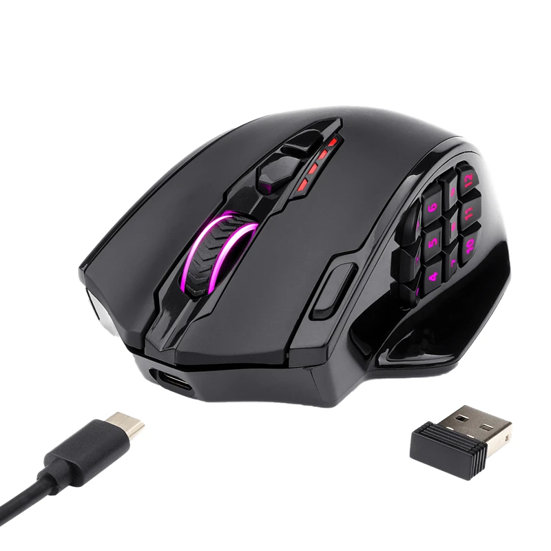 M913 Multi-button Wireless Macro Mouse Mechanical Gaming Rechargeable Multi-side Button Computer Notebook Game