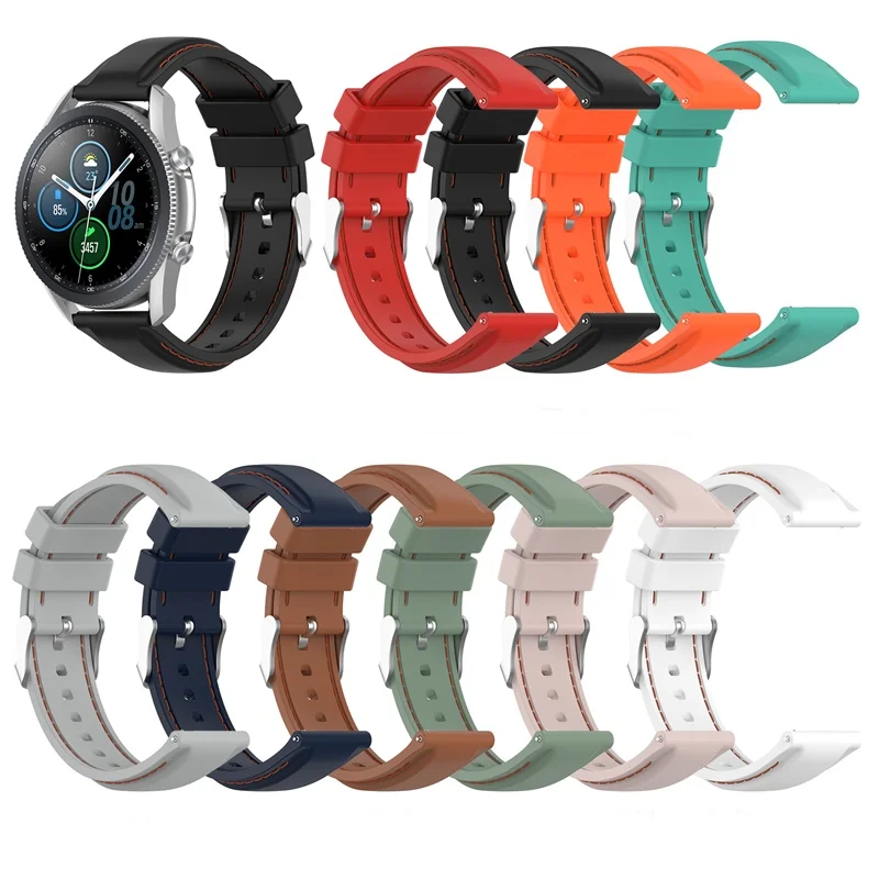 

Sport Silicone Wrist Band for Huawei GT 2/2e/pro 20mm 22mm for Samsung Galaxy Watch 3 42mm 46mm Active 2 Gear S3 Strap Bracelet