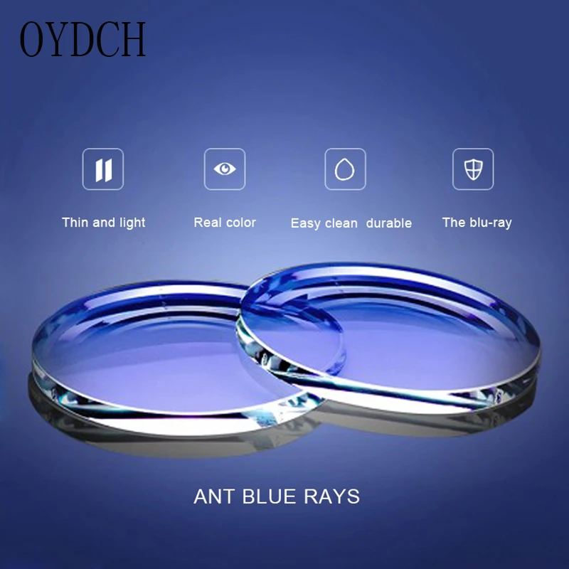 Anti Blue Light Blocking 1.56 1.61 1.67 Prescription CR-39 Resin Aspheric Glasses Lenses Myopia Hyperopia Presbyopia Lens