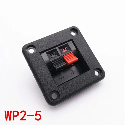 2pcs WP 2 핀 스피커 앰프 와이어 클립 오디오 잭 소켓 WP2-5 2 포트 터미널 박스 스테이지 터미널 클램프 스피커 