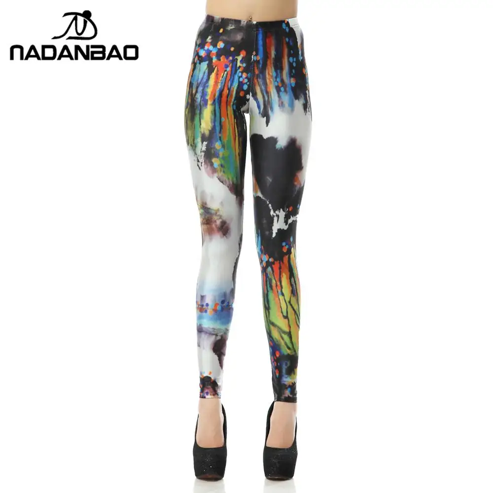 NADANBAO Women Fashion Graffiti Fitness Leggin Fashion Workout