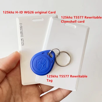 125khz Genuine H-ID ProxCard II 1326 26bit LMSMV with T5577 Rewritable Copy Clamshell Proximity RFID Card for Access Control