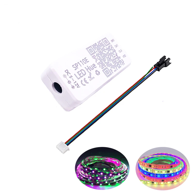 SP110E MIniBluetooth Controller For WS2812B WS2811Addressable Smart Led Strip LampPhone APP Control RGB Pixel Light Controller