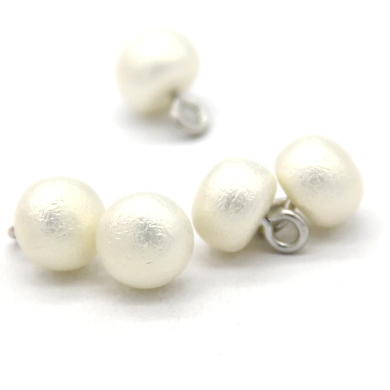 HENGC White Round Faux Pearl Dress Buttons For Clothes Women Blouse Shirt Wedding DIY Decorative Sewing Accessories Wholesale