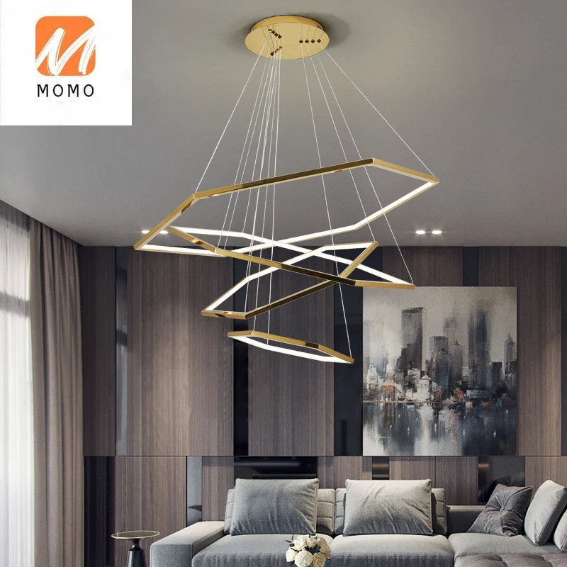 Modern LED Chandeliers For Living Dining Room Bedroom Indoor Hanging Light Stainless steel Pendant lamp creative Lighting Fixtur