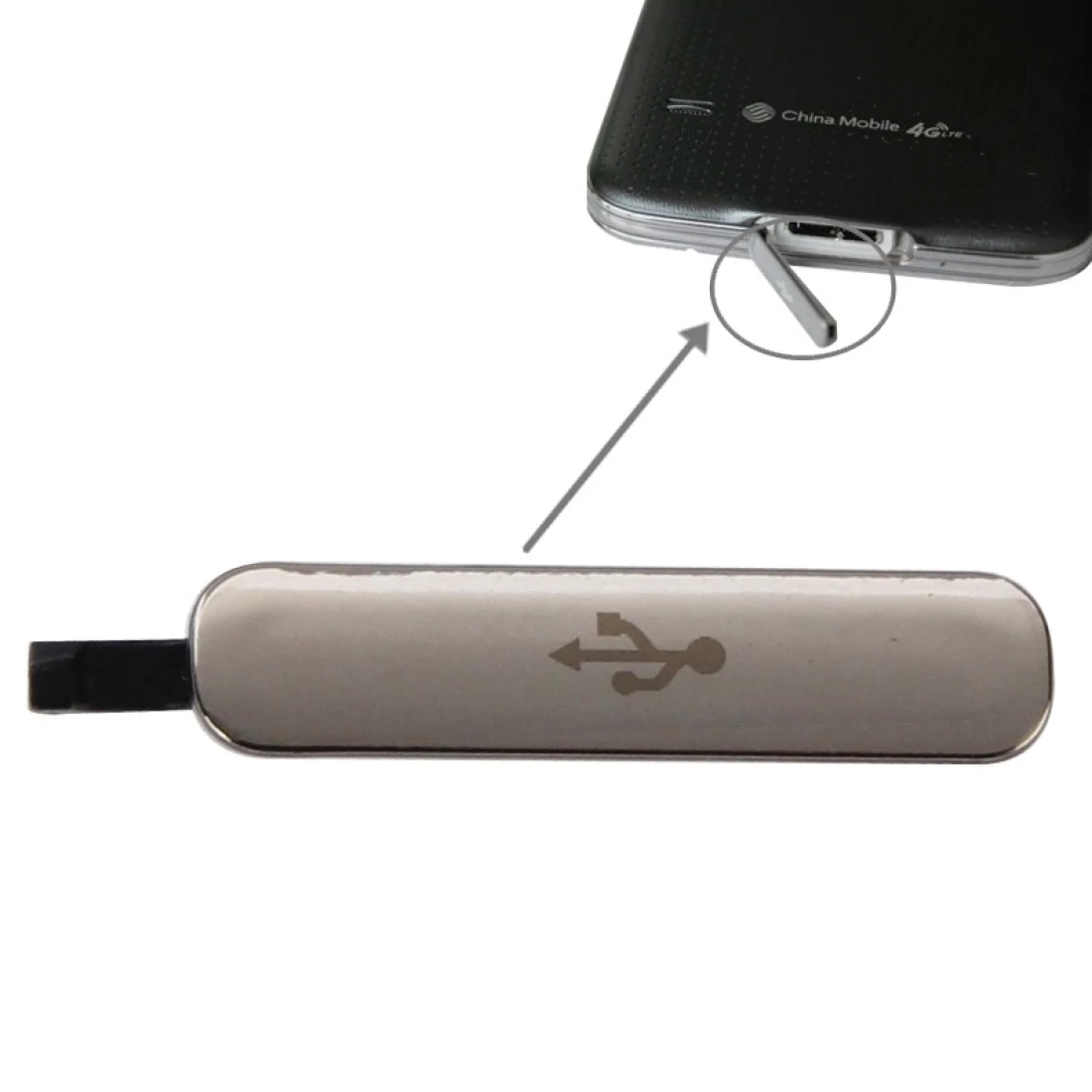 

iPartsBuy USB Charger Dock Port Dustproof Cover for Galaxy S5