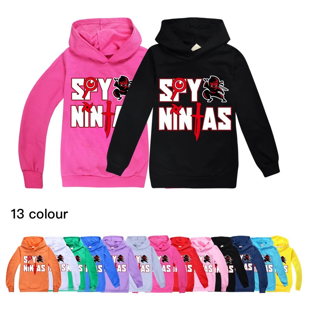 

New SPY NINJAS Boys Hoodies Tees Cotton Boys Clothes Shirts for Teenage Girls Anime Cosplay T-Shirt Little Kids Hooded Tops