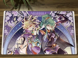 YuGiOh Shaddoll Deck TCG Mat Trading Card Game Mat CCG Playmat Anti-slip Rubber Mouse Pad Desk Play Mat 60x35cm Free Bag