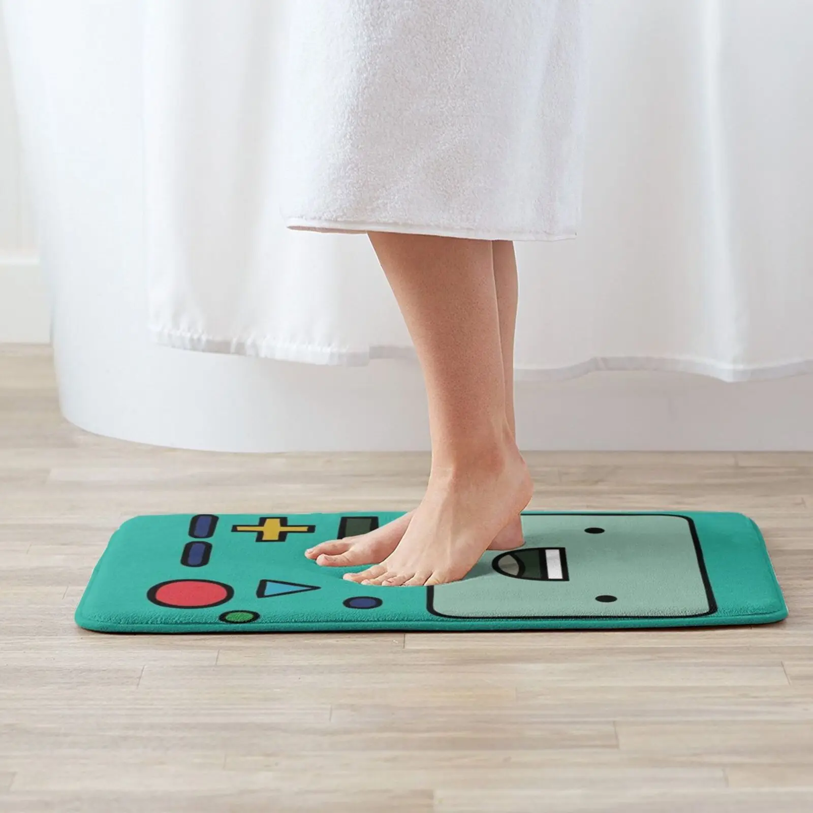 Bmo Entrance Door Mat Bath Mat Rug Adventuretimerbppsubmission Adventure Time Cartoon Bmo Game Console Retro Vintage Handheld