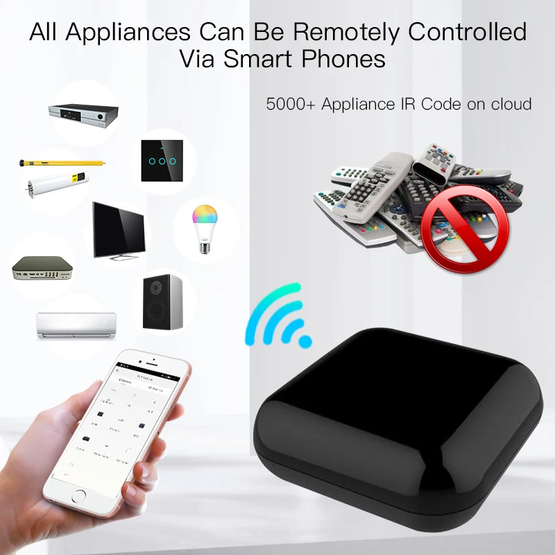 Zemismart Tuya WiFi RF+IR Universal Remote Controller Alexa Google Home Control Intelligent DIY Learning Function USB Charge