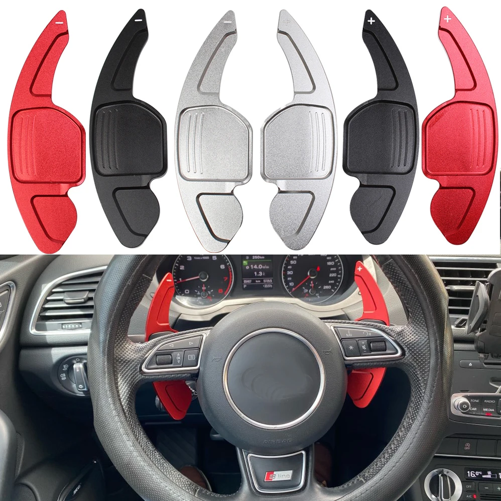 For Audi A3 A4 A4L A5 A6 A7 A8 Q3 Q5 Q7 TT S3 R8 Aluminum Car Sports Steering Wheel Shift Paddle Extension Interior Accessory