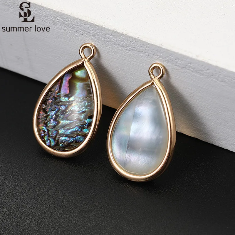 

10 шт. маленькие золотые подвески в форме капли воды, каплевидные ракушки, подвески для ожерелья, серьги, изготовление ювелирных изделий, аксессуары для рукоделия