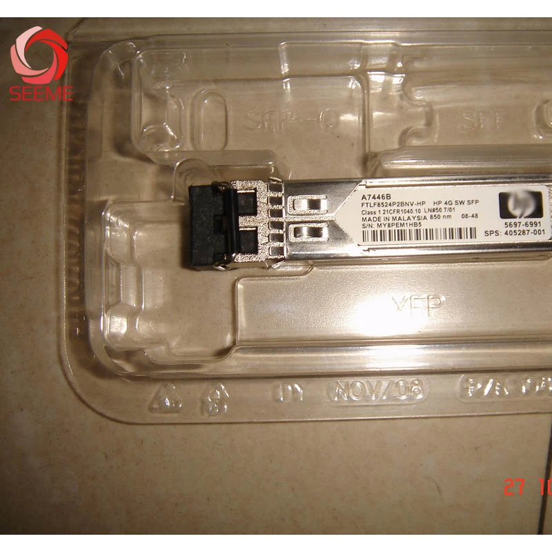 

Original A7446B, FTLF8524P2BNV-HP, Multi-mode Module, SW-SFP-4.25G-0.5KM-850NM.