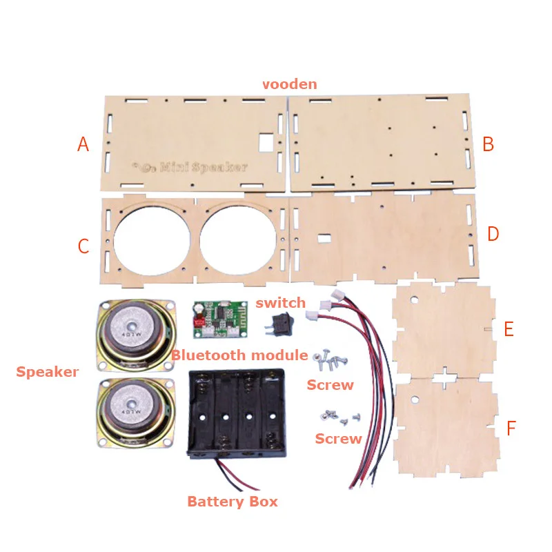 Amplificador de sonido electrónico, caja de Altavoz Bluetooth DIY, proyectos escolares de ciencia, Kits de experimentos,