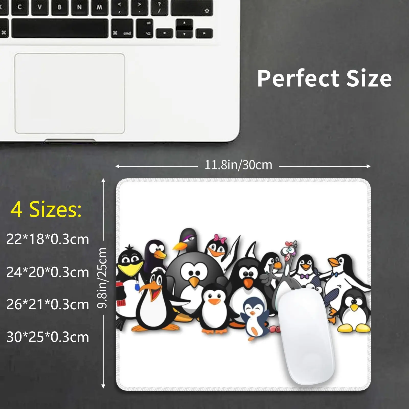 Penguins Just Love Mouse Pad DIY Print Penguins Just Love