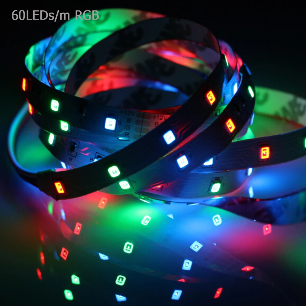 ​2835 Led Strip  5M 12V Tape Light 120Led  60LED Flexible Led Ribbon Pixel RGB White Pink Warm White Blue New Upgraded Brighter