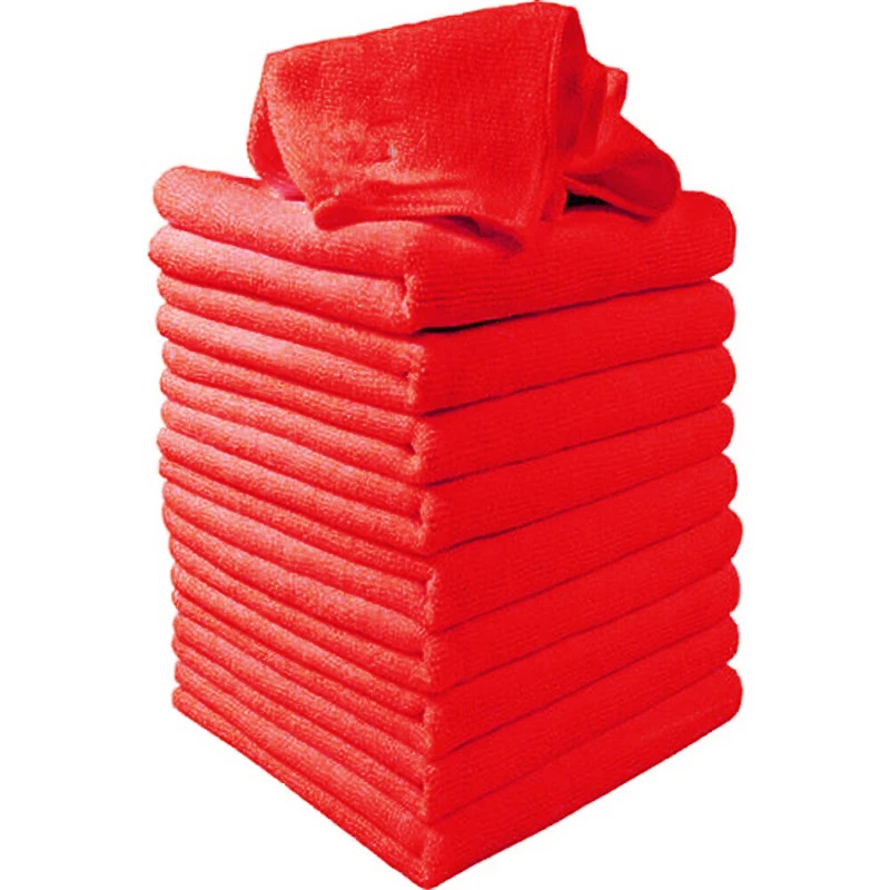 1/10Pc Microfiber Car Cleaning Cloth Strong Water Absorbent  Lint Free Red Wash Towels For Kitchen Bathroom Home Car Accessories