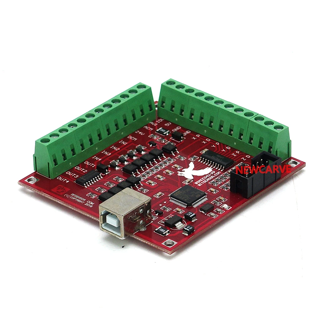 DIY CNC 4 Axis MACH3 Breakout Board USB 100Khz  Interface Driver Motion Controller Driver Board For Lathe NEWCARVE