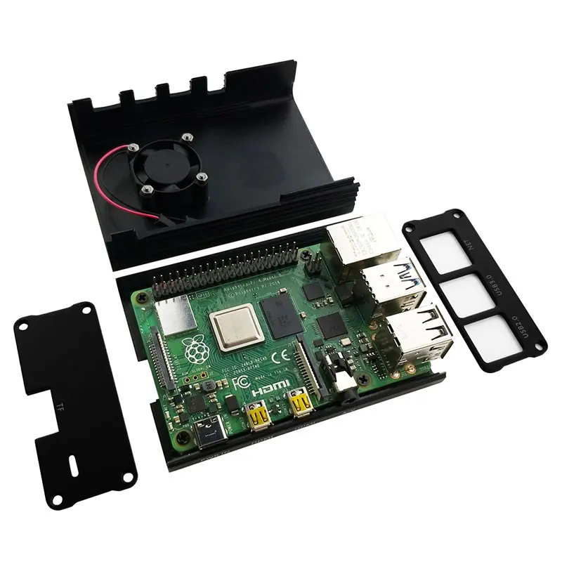 Raspberry Pi 4 Model B Aluminium Case Met Een Ventilator Voor Raspberry Pi 4B