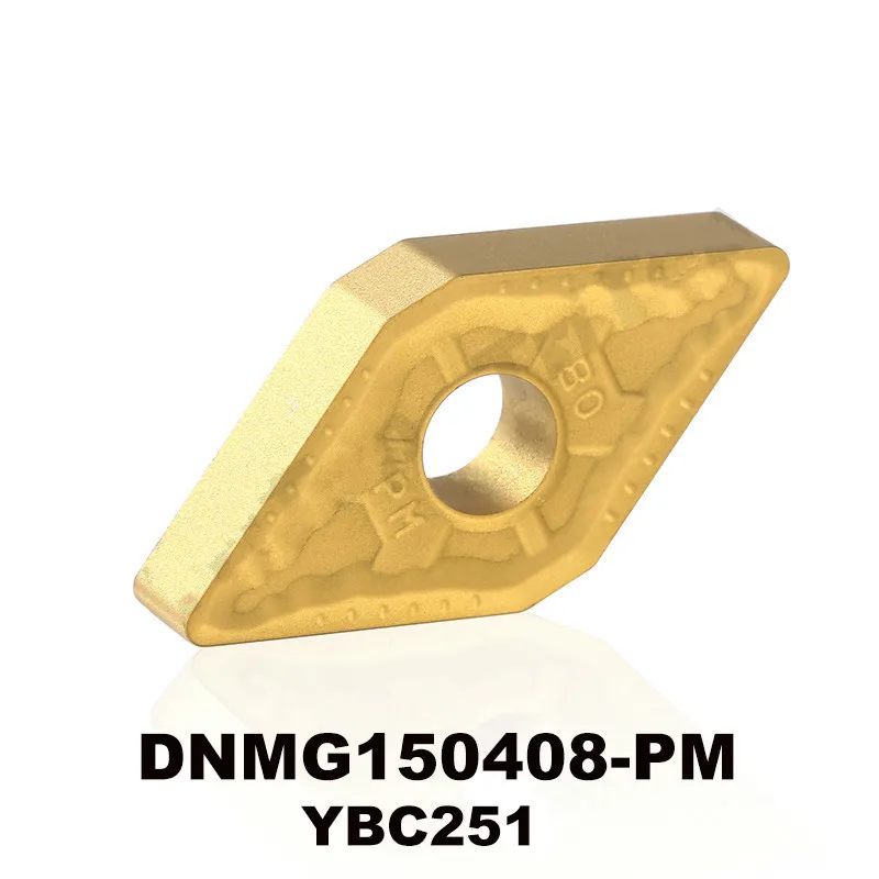 

CT DNMG150408-PM YBC251 DNMG 150408 Carbide Inserts for Turning CVD Coated Lathe Tools for Turning Toolholder MDJNR MDPNN