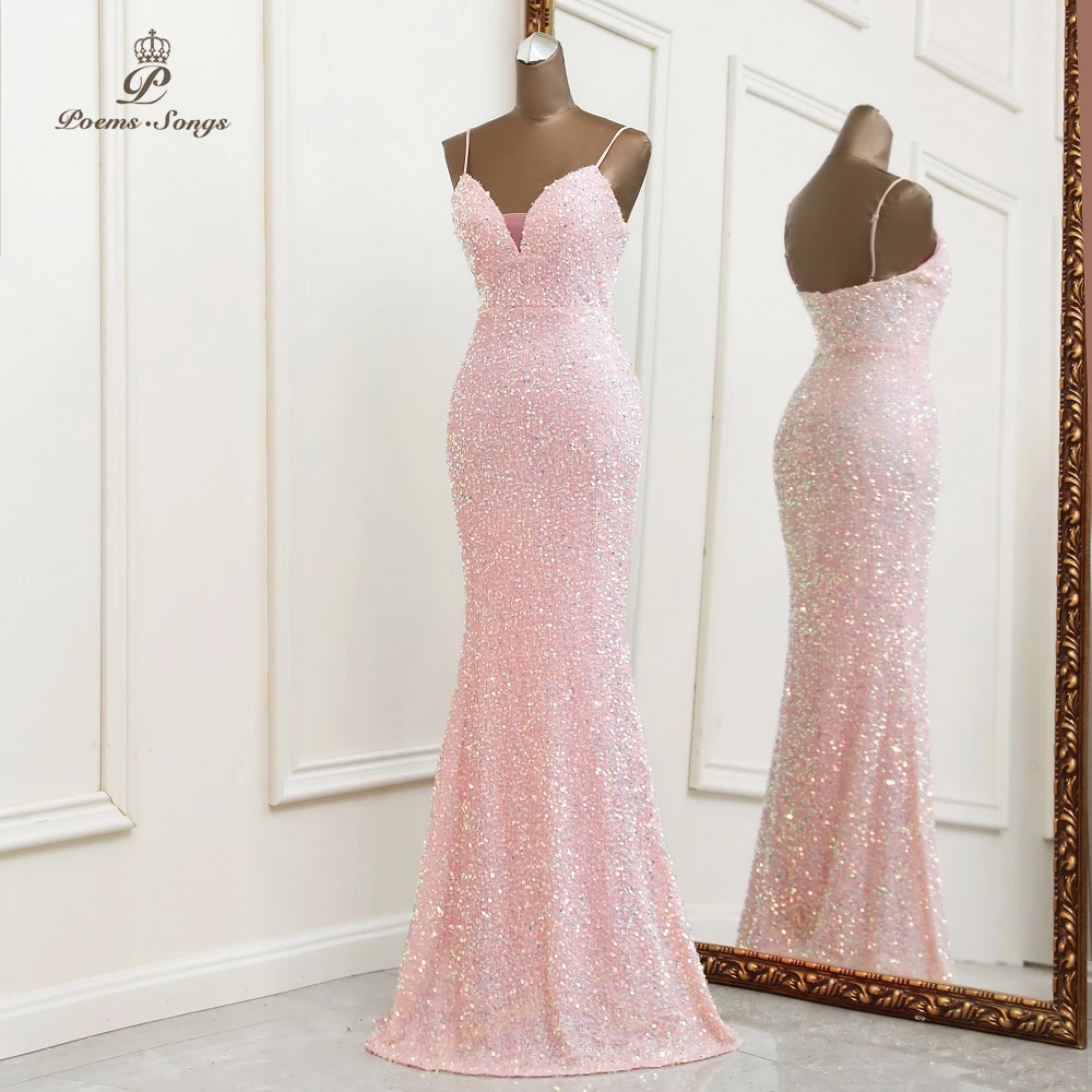 Sexy strap pink evening dresses mermaid formal dresses prom dresses sexy evening gown strapless party dresses Bridesmaid dresses