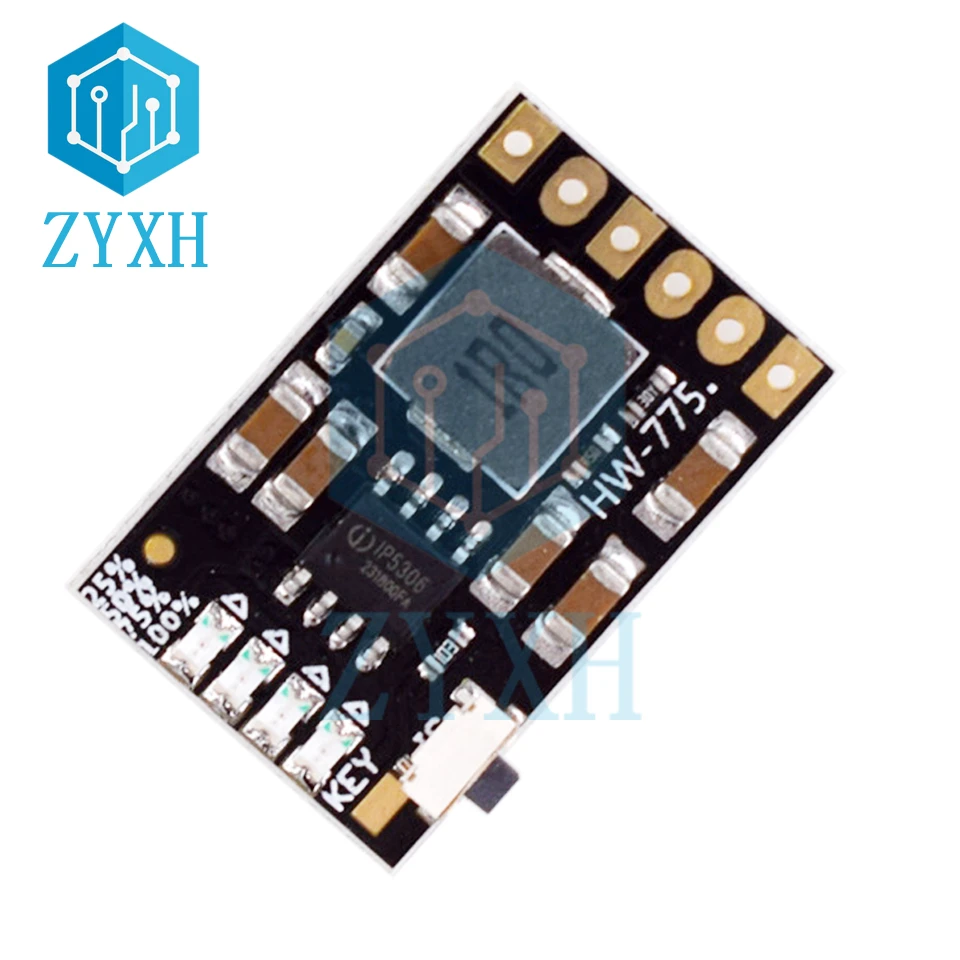 DC 5V 2A 18650 Lithium Li-ion Battery Charging/Discharge Protection Board 2-in-1with LED Indicator/Key Switch For Power Bank