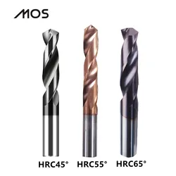 MOS Tungsten Carbide Drill Bit 1mm - 20mm HRC45° HRC55° HRC65° Twist Drill Bit CNC Lathe Machining Drill Bit Metalwork Tools