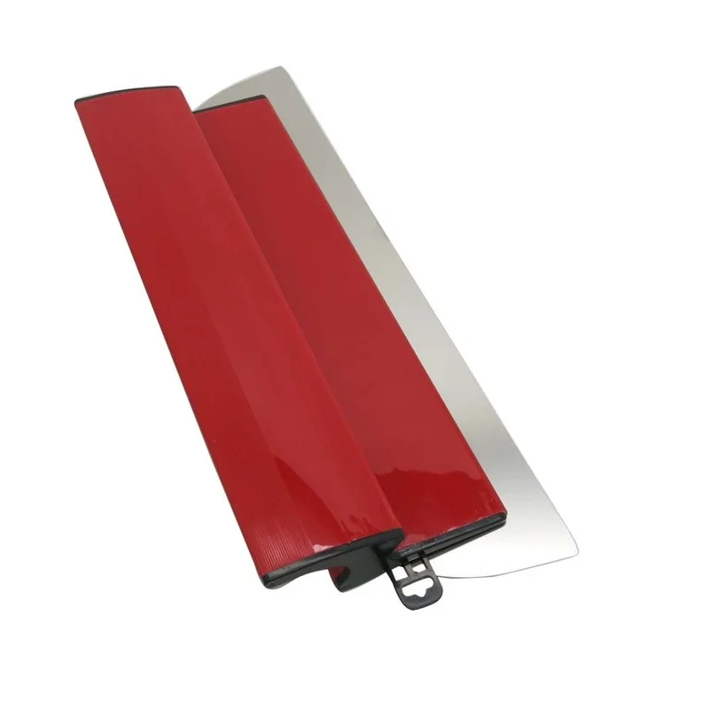 Nieuwe 40Cm Rode Stukadoors Troffel Schop Bouw Tool Rvs Plastic Gipsplaten Smoothing Spatel Behang Mural Cutter