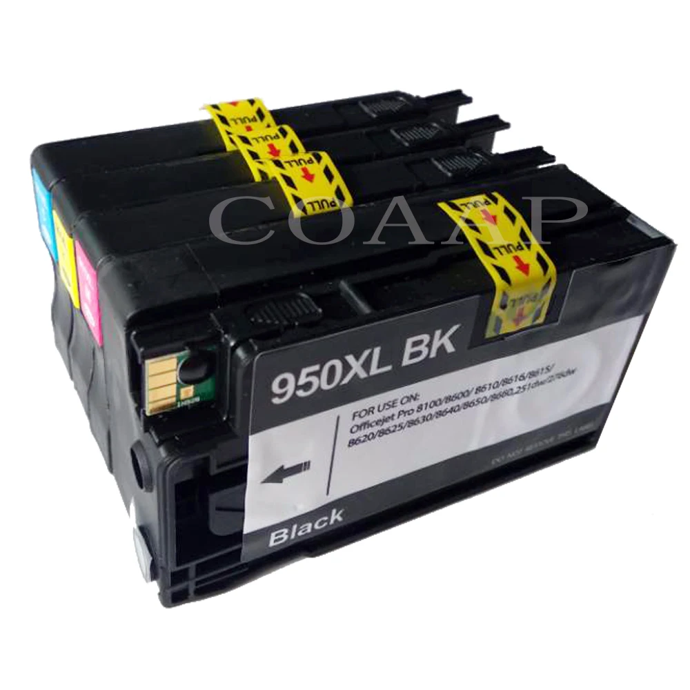 

4 шт./упаковка, картриджи для принтера hp 950 hp 951 hp Officejet Pro 8610 8600Plus